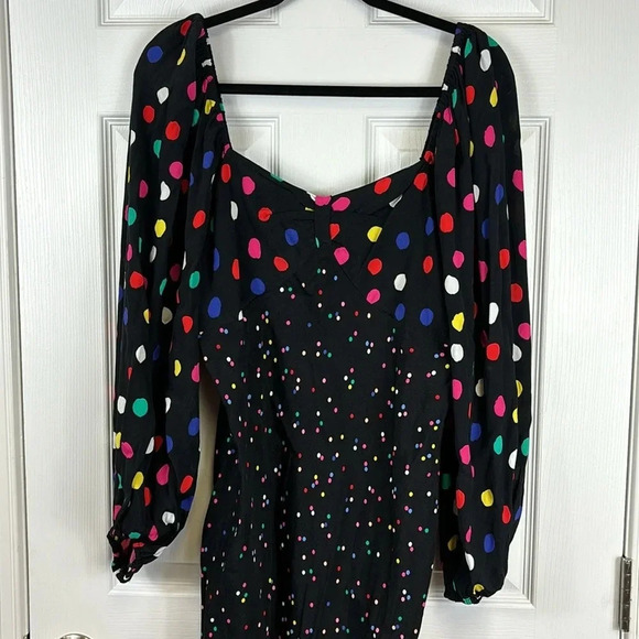 Rixo x target polka dot long sleeve dress sz 12 - Picture 4 of 9